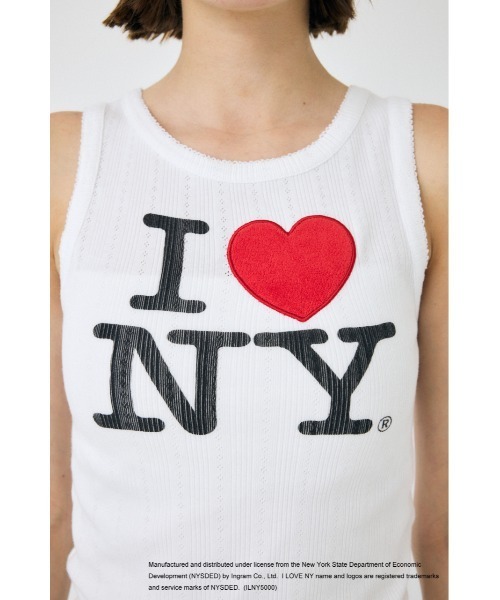 MOUSSY（マウジー）の「I LOVE NY PATCH タンクトップ（タンクトップ・レディース・ホワイト/ブラック・FREE）」の9枚目の写真