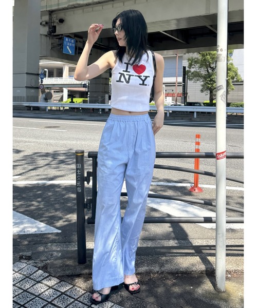 MOUSSY（マウジー）の「I LOVE NY PATCH タンクトップ（タンクトップ・レディース・ホワイト/ブラック・FREE）」の22枚目の写真