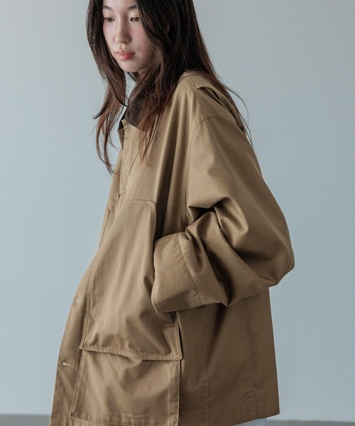 LOWRYS FARM（ローリーズファーム）の「【LFM(U)】TWILLハンティングブルゾン　 523844（ブルゾン・メンズ・ブラウン/ブラック・MEDIUM/LARGE）」の4枚目の写真