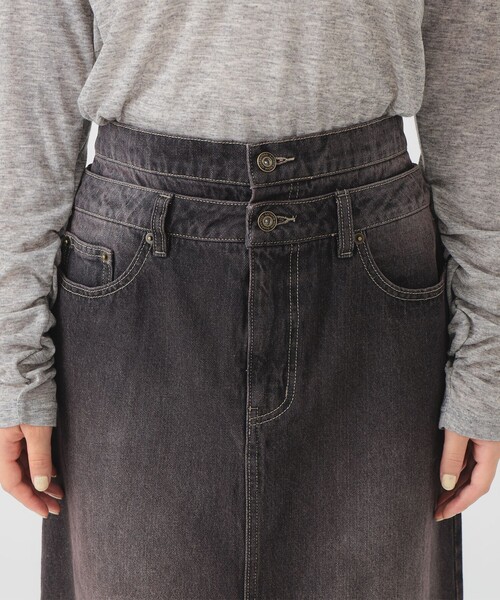 B:MING by BEAMS（ビーミングバイビームス）の「オーバーダイ デニム スカート（S～M）（デニムスカート・レディース・ブラック/ライトブルー・SMALL/MEDIUM）」の16枚目の写真