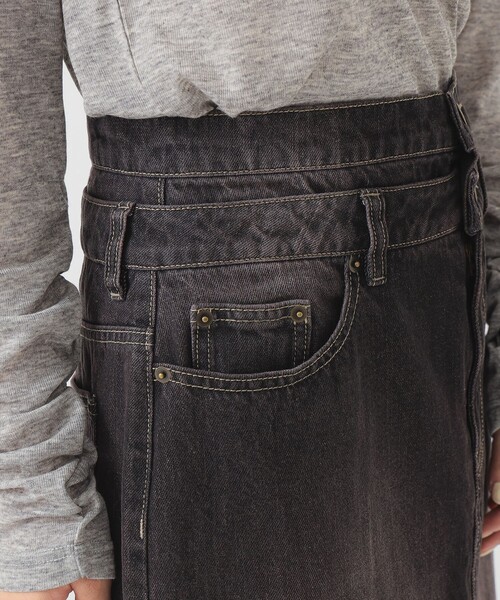 B:MING by BEAMS（ビーミングバイビームス）の「オーバーダイ デニム スカート（S～M）（デニムスカート・レディース・ブラック/ライトブルー・SMALL/MEDIUM）」の17枚目の写真