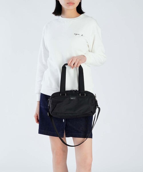agnes b.（アニエスベー）の「ナイロン 2way スモール ボストンバッグ "My bag" RAT01-12（ボストンバッグ・レディース・ブラック・FREE）」の8枚目の写真