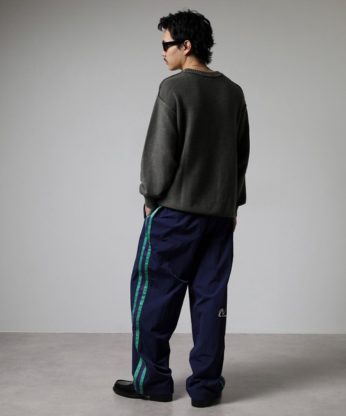 NERDY(ノルディ)の「ピンホイールラインウーブンパンツ(スウェットパンツ・レディース・ブラック/ブルー/グレー・M/S/L)」の19枚目の写真