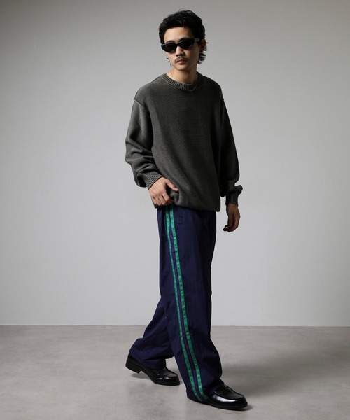 NERDY(ノルディ)の「ピンホイールラインウーブンパンツ(スウェットパンツ・レディース・ブラック/ブルー/グレー・M/S/L)」の20枚目の写真