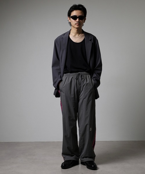 NERDY(ノルディ)の「ピンホイールラインウーブンパンツ(スウェットパンツ・レディース・ブラック/ブルー/グレー・M/S/L)」の12枚目の写真