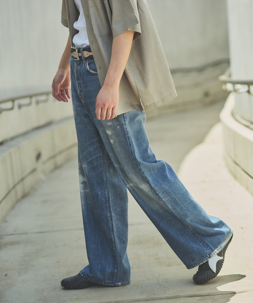 JOURNAL STANDARD（ジャーナルスタンダード）の「トランスファー デニム キャノン 5 ポケット パンツ（デニムパンツ・メンズ・ダークブルー/コバルトブルー・SMALL/MEDIUM/LARGE）」の6枚目の写真