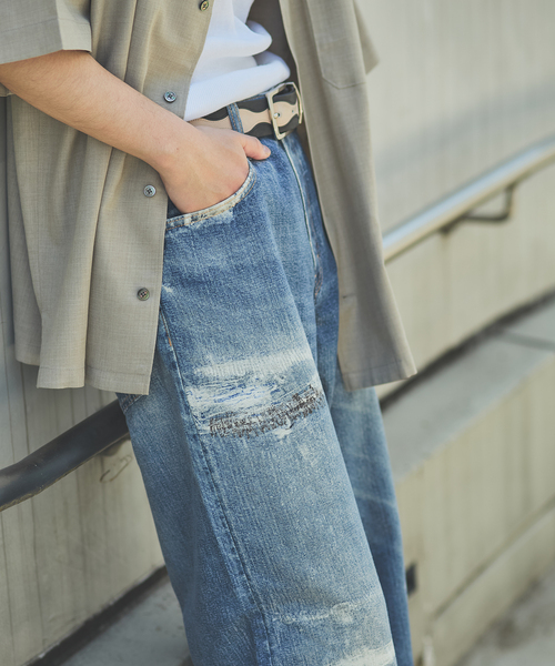 JOURNAL STANDARD（ジャーナルスタンダード）の「トランスファー デニム キャノン 5 ポケット パンツ（デニムパンツ・メンズ・ダークブルー/コバルトブルー・SMALL/MEDIUM/LARGE）」の10枚目の写真