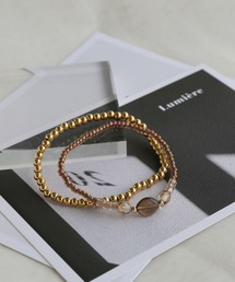 colleca la（コレカラ）の「[stainless]ステンレス・2連ビーズブレスレット<A>〈金属アレルギー対応〉（ブレスレット・キッズ）」