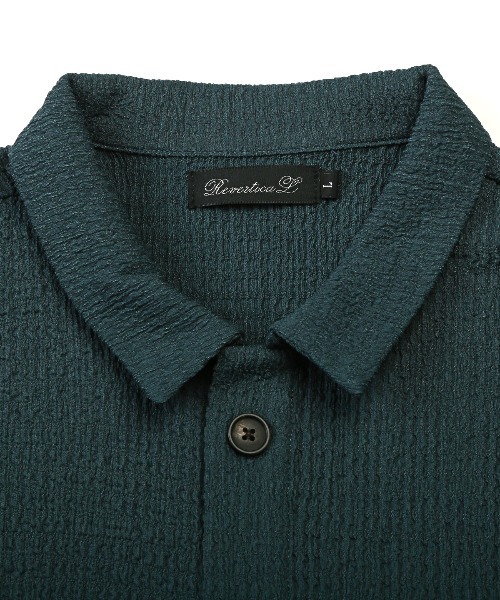 LUXSTYLE（ラグスタイル）の「楊柳半袖シャツ（シャツ/ブラウス・メンズ・ブラック/アッシュブラウン/ブルーグリーン・M/L）」の19枚目の写真