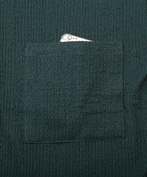 LUXSTYLE（ラグスタイル）の「楊柳半袖シャツ（シャツ/ブラウス・メンズ・ブラック/アッシュブラウン/ブルーグリーン・M/L）」の22枚目の写真