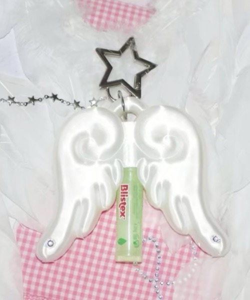 EVERYTHINGS（エブリシングス）の「【EVERYTHINGS】CUPID'S WINGS / 【エブリシングス】キューピッドウィングリップケースキーリング（キーホルダー・レディース・ホワイト・ONE SIZE）」の7枚目の写真