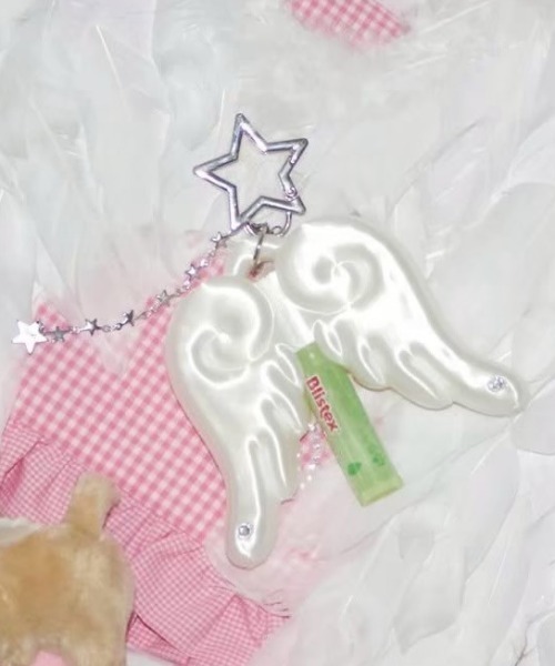 EVERYTHINGS（エブリシングス）の「【EVERYTHINGS】CUPID'S WINGS / 【エブリシングス】キューピッドウィングリップケースキーリング（キーホルダー・レディース・ホワイト・ONE SIZE）」の6枚目の写真