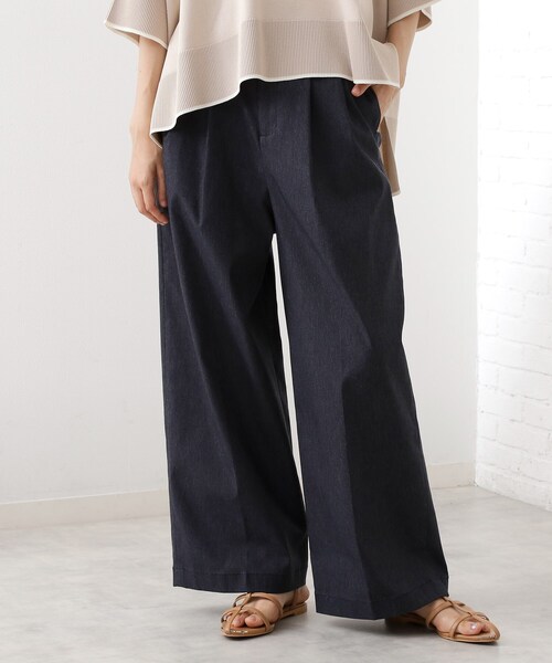 THE SHOP TK （ザ ショップ ティーケー ）の「【きれいめもカジュアルもお任せ】2タックワイドパンツ【セットアップ可】（その他パンツ・レディース・ブラック/ベージュ/ネイビー/チャコールグレー/ダークブラウン・10/11/12/13/14）」の5枚目の写真