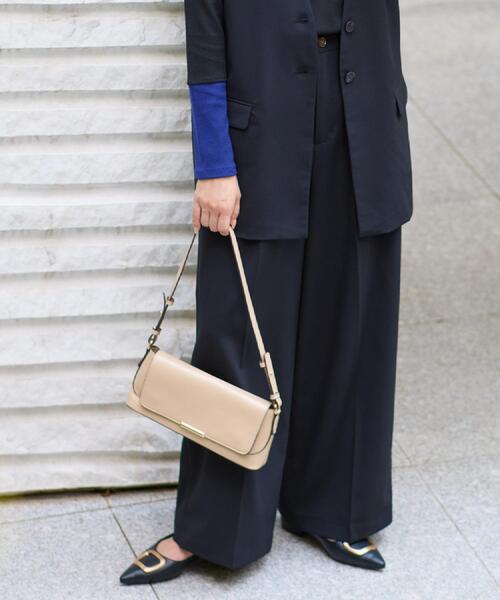 THE SHOP TK （ザ ショップ ティーケー ）の「【きれいめもカジュアルもお任せ】2タックワイドパンツ【セットアップ可】（その他パンツ・レディース・ブラック/ベージュ/ネイビー/チャコールグレー/ダークブラウン・10/11/12/13/14）」の2枚目の写真