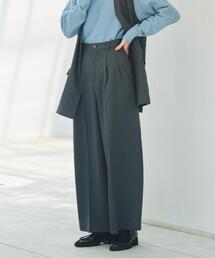 【きれいめもカジュアルもお任せ】2タックワイドパンツ【セットアップ可】