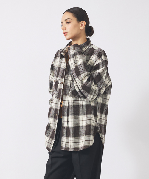 UNIVERSAL OVERALL(ユニバーサルオーバーオール)の「【UNIVERSAL OVERALL / ユニバーサル オーバーオール】 VINTAGE NELL WORKERS SHIRT/ビンテージネルシャツ/ワークシャツ/チェックシャツ(シャツ/ブラウス・メンズ・ブラウン系その他/グリーン系その他/ブルー系その他・M/L)」の7枚目の写真