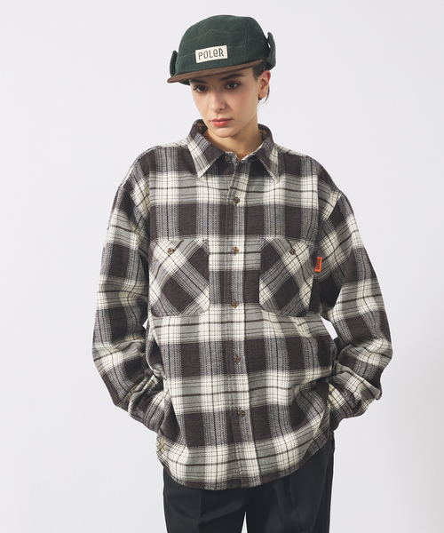 UNIVERSAL OVERALL(ユニバーサルオーバーオール)の「【UNIVERSAL OVERALL / ユニバーサル オーバーオール】 VINTAGE NELL WORKERS SHIRT/ビンテージネルシャツ/ワークシャツ/チェックシャツ(シャツ/ブラウス・メンズ・ブラウン系その他/グリーン系その他/ブルー系その他・M/L)」の18枚目の写真