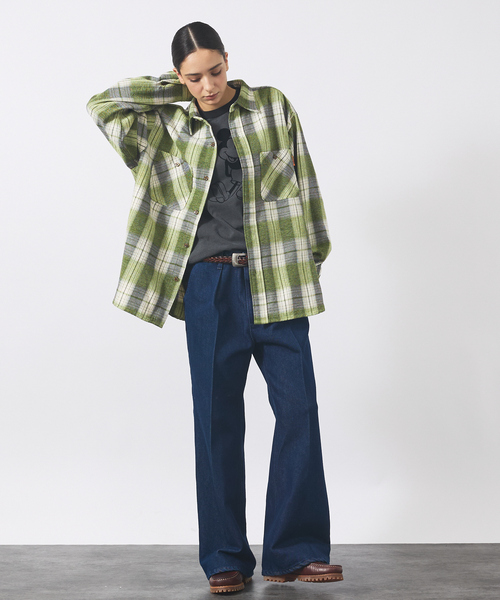 UNIVERSAL OVERALL(ユニバーサルオーバーオール)の「【UNIVERSAL OVERALL / ユニバーサル オーバーオール】 VINTAGE NELL WORKERS SHIRT/ビンテージネルシャツ/ワークシャツ/チェックシャツ(シャツ/ブラウス・メンズ・ブラウン系その他/グリーン系その他/ブルー系その他・M/L)」の20枚目の写真