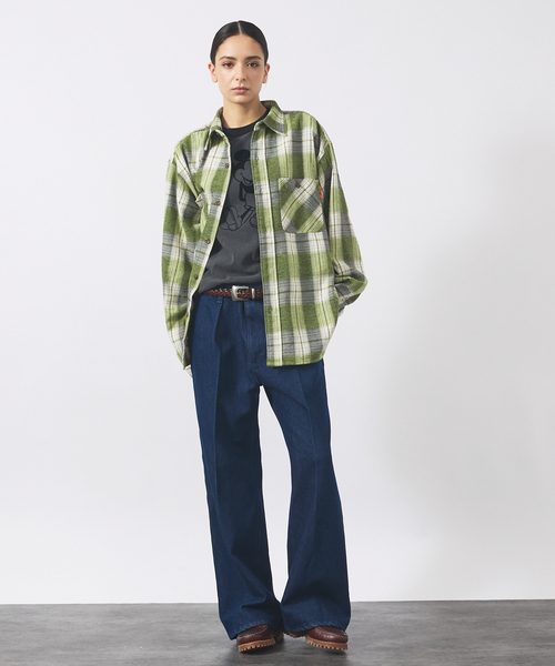 UNIVERSAL OVERALL(ユニバーサルオーバーオール)の「【UNIVERSAL OVERALL / ユニバーサル オーバーオール】 VINTAGE NELL WORKERS SHIRT/ビンテージネルシャツ/ワークシャツ/チェックシャツ(シャツ/ブラウス・メンズ・ブラウン系その他/グリーン系その他/ブルー系その他・M/L)」の21枚目の写真