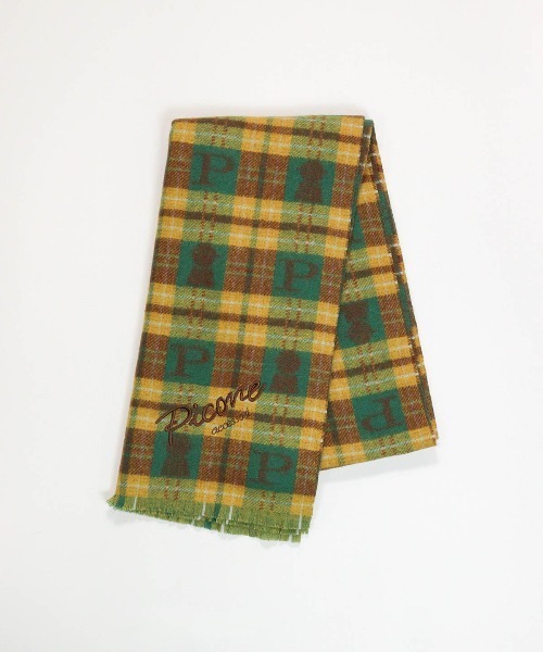 ウール100％タータンチェック柄ストール