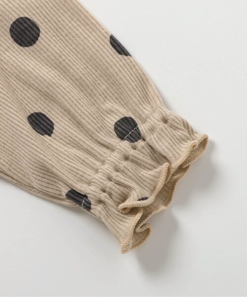 Ampersand(アンパサンド)の「【リンク】ラッフルカラーテレコカバーオール(ロンパース・キッズ・ドット/チェック・80/70/60)」の6枚目の写真