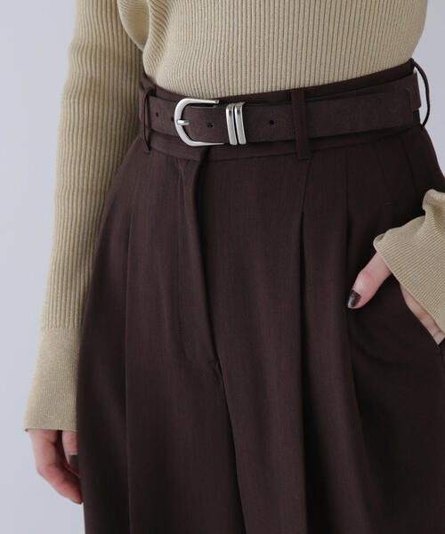 NATURAL BEAUTY BASIC（ナチュラルビューティーベーシック）の「◇ハウディベルト（ベルト・レディース・ダークブラウン/ベージュ・FREE）」の4枚目の写真