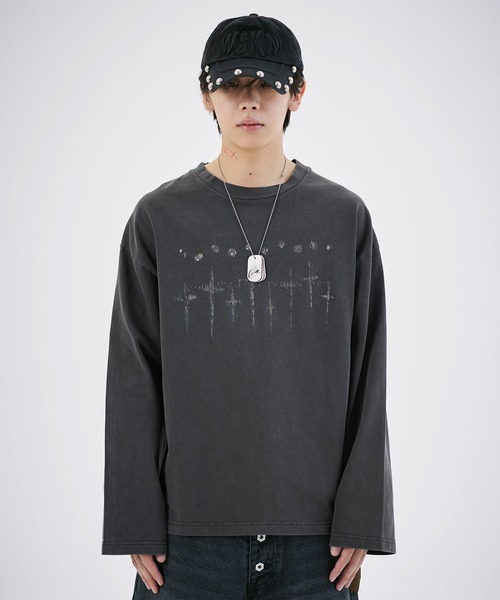 MSG（エムエスジー）の「ヘビーウエイトマルチプリントグラフィックピグメントロングTシャツ（Tシャツ/カットソー・メンズ・その他5/その他3/その他2/その他1/その他4/その他6・XL/L/M/S）」の6枚目の写真