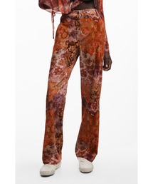 Desigual | ペイズリープリントコーデュロイパンツ オレンジ レトロ(その他パンツ)