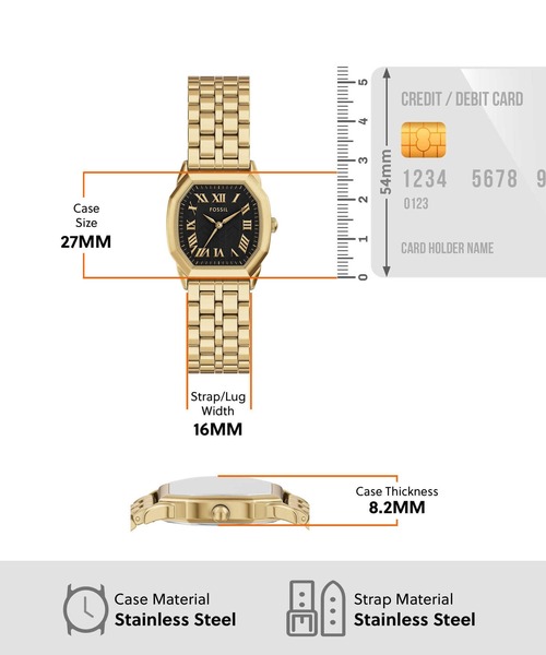 FOSSIL(フォッシル)の「フォッシル 腕時計 レディース アナログ ステンレス ES5433(アナログ腕時計・レディース・ゴールド・FREE)」の5枚目の写真
