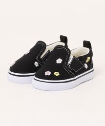 VANS（バンズ）の「VANS ヴァンズ 12-165(H) SLIP ON スリッポン V98TDL EB.FLW BLK/WHT/FLW（スニーカー・キッズ）」