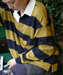 BROKEN BASE(u[Nx[X)Nylon-Collar Rugby Shirt(̑gbvX)