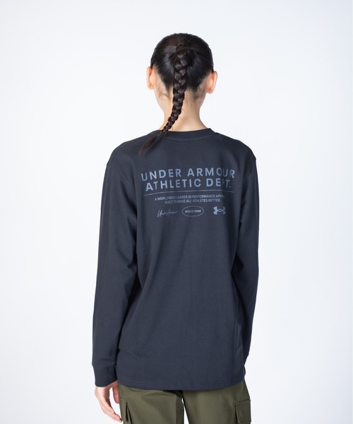 UNDER ARMOUR(アンダーアーマー)の「UAヘビーウエイト ロゴ グラフィック ロングスリーブ Tシャツ(ライフスタイル/メンズ)(Tシャツ/カットソー・メンズ・ブラック・L/XL/2XL/S/M/3XL)」の10枚目の写真