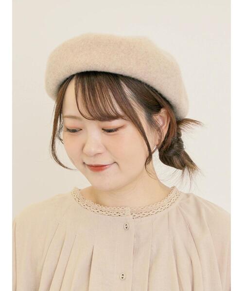 Samansa Mos2（サマンサ モスモス）の「【消臭効果】バスクベレー帽（ハット・レディース・ベージュ/ブラック/チャコールグレー・F）」の3枚目の写真