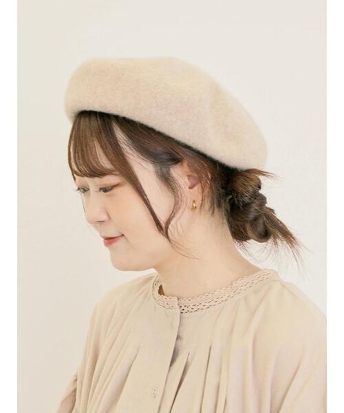 Samansa Mos2（サマンサ モスモス）の「【消臭効果】バスクベレー帽（ハット・レディース・ベージュ/ブラック/チャコールグレー・F）」の15枚目の写真