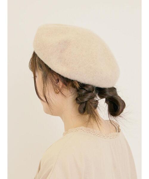 Samansa Mos2（サマンサ モスモス）の「【消臭効果】バスクベレー帽（ハット・レディース・ベージュ/ブラック/チャコールグレー・F）」の9枚目の写真