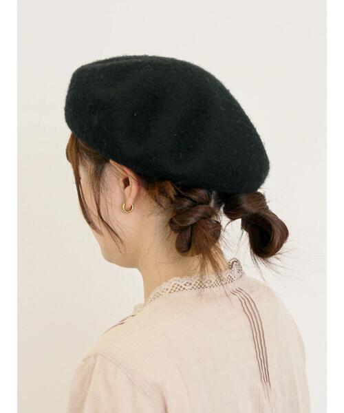 Samansa Mos2（サマンサ モスモス）の「【消臭効果】バスクベレー帽（ハット・レディース・ベージュ/ブラック/チャコールグレー・F）」の12枚目の写真