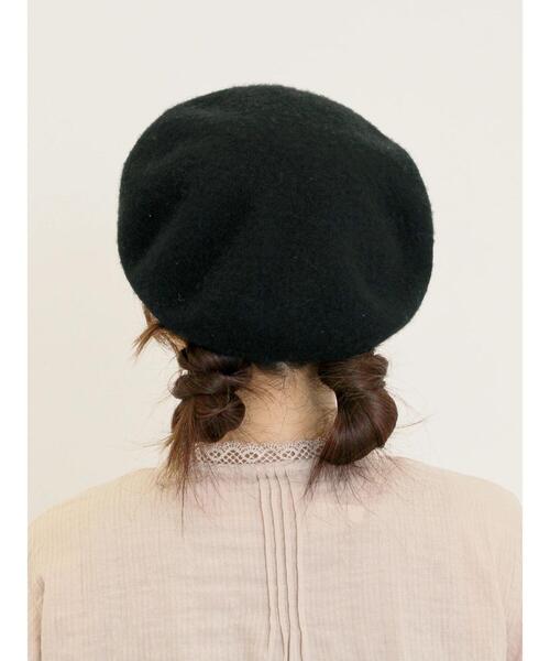 Samansa Mos2（サマンサ モスモス）の「【消臭効果】バスクベレー帽（ハット・レディース・ベージュ/ブラック/チャコールグレー・F）」の11枚目の写真