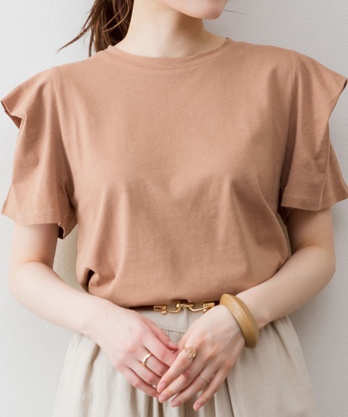 RCD(アールシーディー)の「ボリュームタック袖Tシャツ(Tシャツ/カットソー・レディース・ブラック/モカ/オフホワイト・L/LL/M)」の3枚目の写真