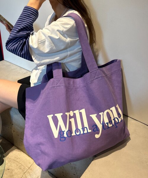 CIAOPANIC TYPY（チャオパニックティピー）の「【UNISEX】BIGトートカラーバッグ（トートバッグ・レディース・イエロー/パープル/ネイビー/レッド/ピンク/ブラウン・ONE SIZE）」の4枚目の写真