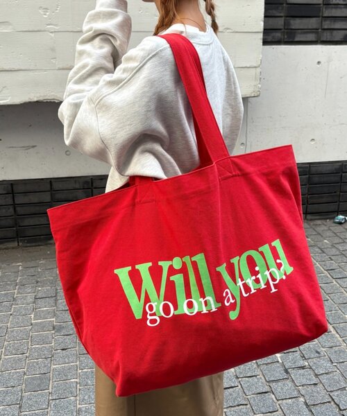 CIAOPANIC TYPY（チャオパニックティピー）の「【UNISEX】BIGトートカラーバッグ（トートバッグ・レディース・イエロー/パープル/ネイビー/レッド/ピンク/ブラウン・ONE SIZE）」の6枚目の写真