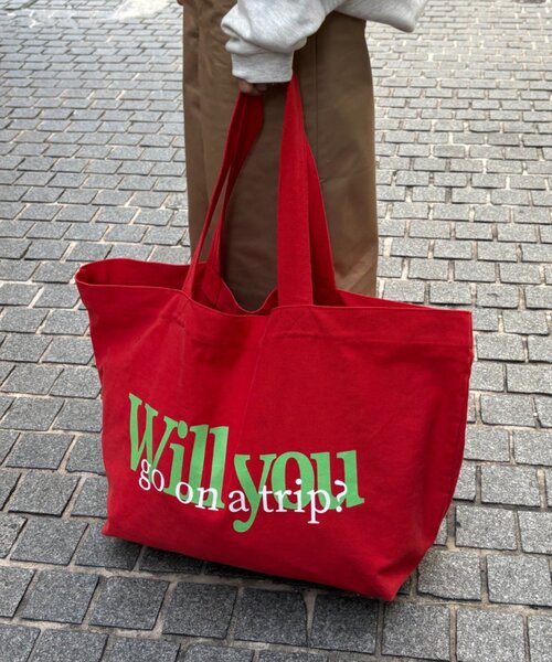 CIAOPANIC TYPY（チャオパニックティピー）の「【UNISEX】BIGトートカラーバッグ（トートバッグ・レディース・イエロー/パープル/ネイビー/レッド/ピンク/ブラウン・ONE SIZE）」の11枚目の写真