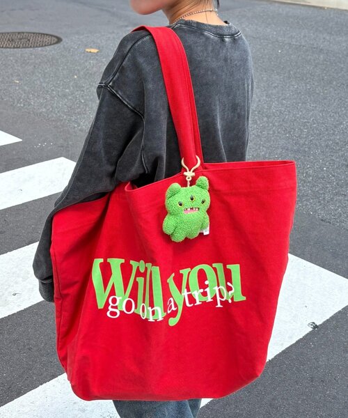 CIAOPANIC TYPY（チャオパニックティピー）の「【UNISEX】BIGトートカラーバッグ（トートバッグ・レディース・イエロー/パープル/ネイビー/レッド/ピンク/ブラウン・ONE SIZE）」の18枚目の写真