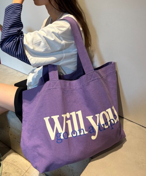 CIAOPANIC TYPY（チャオパニックティピー）の「【UNISEX】BIGトートカラーバッグ（トートバッグ・レディース・イエロー/パープル/ネイビー/レッド/ピンク/ブラウン・ONE SIZE）」の8枚目の写真