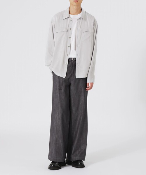 LOVELESS(ラブレス)の「フィブリルCPOシャツ(シャツ/ブラウス・メンズ・ブラック/ライトグレー/ブラウン系その他3・L/M)」の7枚目の写真