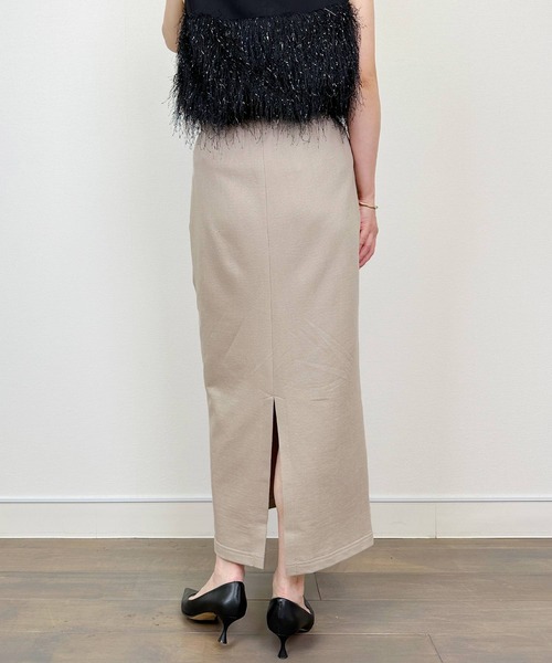 Aima+saie（アイマサイエ）の「【セットアップ可能】ラメ入りIラインスカート（スカート・レディース・ブラック/モカ・M）」の15枚目の写真