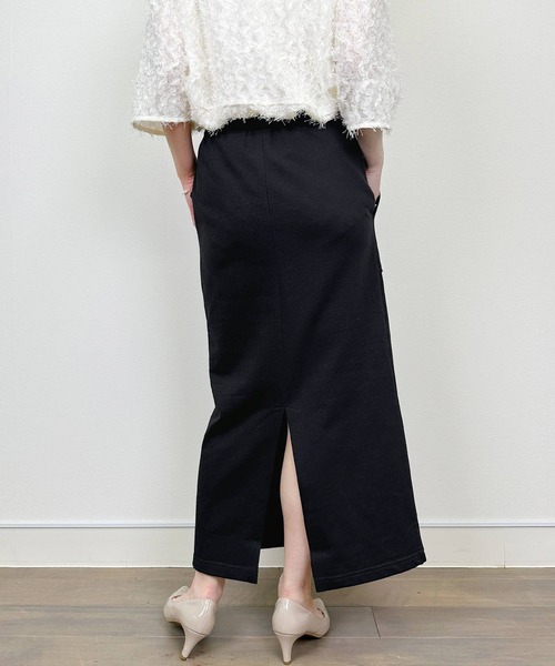 Aima+saie（アイマサイエ）の「【セットアップ可能】ラメ入りIラインスカート（スカート・レディース・ブラック/モカ・M）」の5枚目の写真