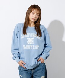 MIXTA（ミクスタ）の「【MIXTA/ミクスタ】TABBY CAT CREW NECK SWEAT /クルーネック/スウェット/MXT1020007（スウェット）」