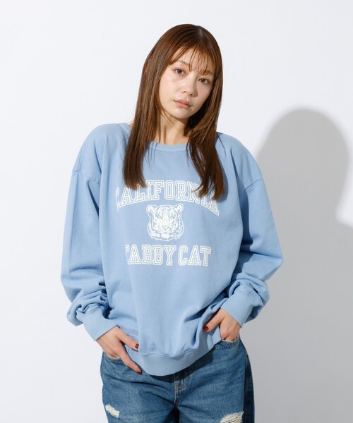 MIXTA（ミクスタ）の「【MIXTA/ミクスタ】TABBY CAT CREW NECK SWEAT /クルーネック/スウェット/MXT1020007（スウェット・メンズ・ブラック系その他/グレー系その他/ホワイト系その他/ブルー系その他・M/L/XL）」の4枚目の写真