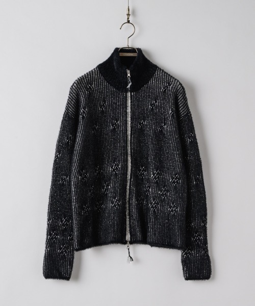 casper john フェザードライバーズニット ホワイト M CASPER JOHN（キャスパージョン）の「Feather drivers knit/フェザー