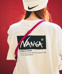 NANGA(iK)NANGA × FREAK'S STORE/iK × t[NXXgA ʒ hJ ECO HYBRID LOGO LS TEE ʒGRnCubh [YtBbg OX[u hJTVc(TVc/Jbg\[)